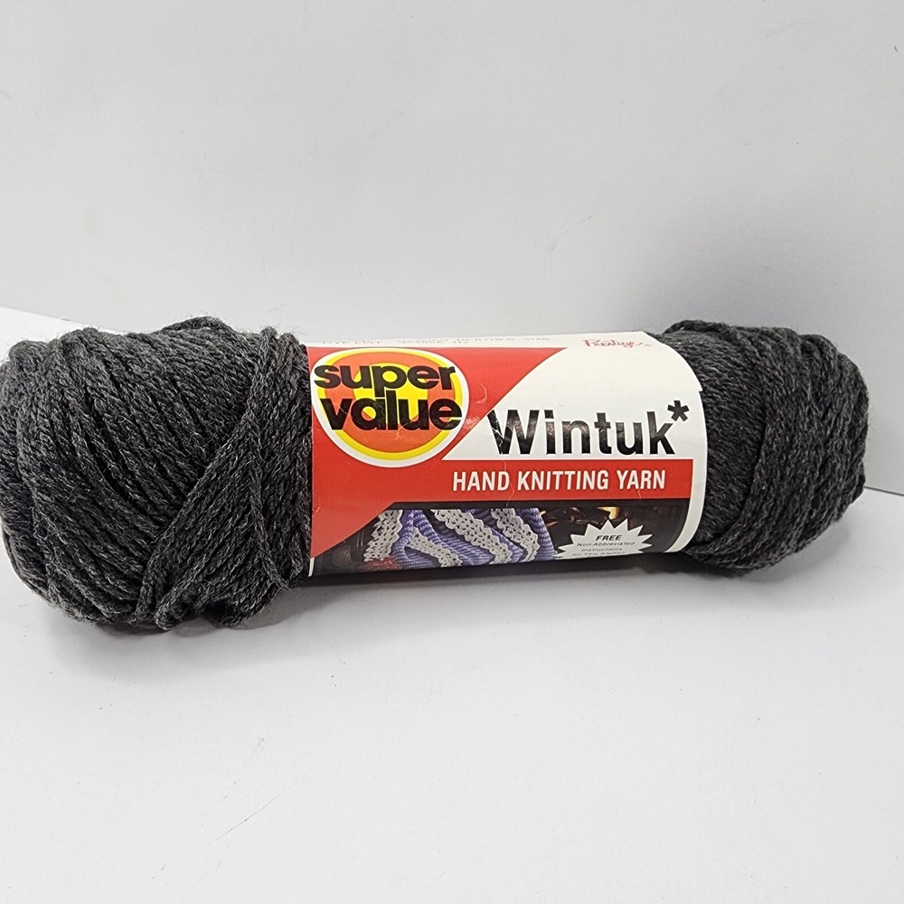 Vintage Prestige Super Value WINTUK Oxford Heather Knitting Yarn 4 Ply 3oz Skein